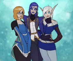 surealkatie:   Commission of Hanavi with a couple of his friends. All three are part of the Kirin Tor. ———–Want to support me and what i do and get some sweet rewards in the process? support me on patreon!www.patreon.com/Surealkatie   