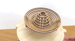 trigonometry-is-my-bitch:  A Wooden simulation of a water droplet as it impacts a body of water. [Source] 