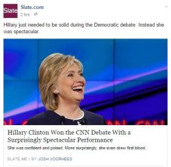 adam-the-cutherian:  fiercefatfeminist: mindcrankismycommander:  edieismene:  Online media vs online polls  The fuckery  One of her billionaire campaign contributors must own all the major media outlets   It’s like her spo sees decided to roll with