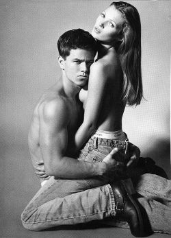 hauteinnocence:  Calvin Klein Ad Campaign circa 1992 starring Kate Moss and Mark Wahlberg 