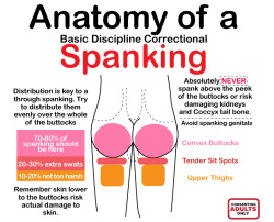 arkhamsmaddness:  I Had a recent request for a helpful chart for placements of spanking strokes for basic discipline spankings. though spankings in essence are a very safe thing as you are striking a very padded area, but its important to know the zones