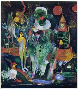 Heinrich Campendonk (Krefeld 1889 - Amsterdam 1957), Pierrot (with Snake), 1923