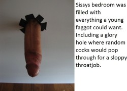 feminization:  This bedroom is like heaven for every sissy!  Love glory holes