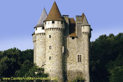 castlesandmanorhouses:  Château de Val Les Fontilles, 15270 Lanobre, Cantal, France. http://www.castlesandmanorhouses.com/photos.htm The Château is located on the shore of the Lake Bort-les-Orgues. It is classé as a Monument historique.