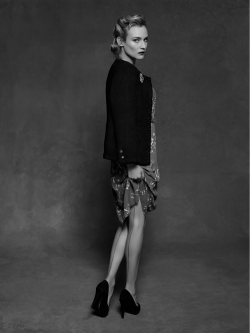 suicideblonde:  Diane Kruger photographed by Karl Lagerfeld for Chanel’s Little Black Jacket 
