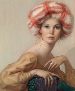 jenniferlawrencedaily:  Jennifer Lawrence paintings by John Currin and James Jean
