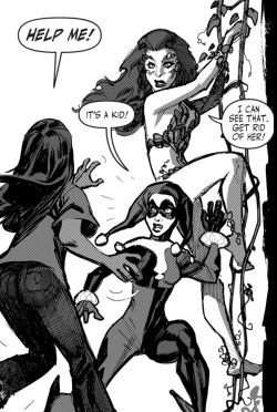 drquinzel:  jules616:  Harley and Ivy to the rescue. Batman: Black and White #3.  this is why I love these two 