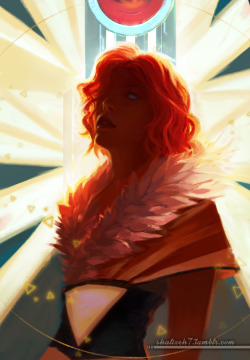 shalizeh7:  Red from the game Transistor by Supergiant games. Still love this game very much &lt;3