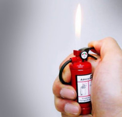 odditymall:  Fire Extinguisher Lighter  