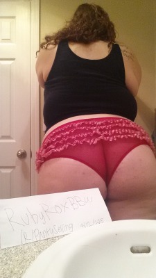 rubyroxbbw:  Selling these mesh frilly panties with 2 days of wear and play(;45$- shipped anywhere in the us, an additional fee if out.