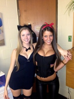 a-family-man:  i told my sister that once her costume party was over, she should bring one of her friends back to my dorm and the three of us could have a little fun. knowing me, she brought the slut with the biggest tits at the party, tits she let me
