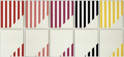 spacecamp1:  Daniel Buren, Five Out of Eleven (10 Panels), 1989, 5 color lithographs