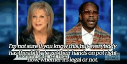 micdotcom:  Watch: 2 Chainz wonderfully shuts down Nancy Grace in legal weed debate   Rapper 2 Chainz, aka Tity Boi, aka Tauheed Epps, may have seemed like an easy target for cable television host and general hysteria-monger Nancy Grace. But when she