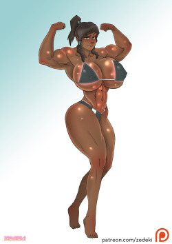 zedeki-arts:  Commission - Muscular KorraA commission for my patron marnes. Higher resolution and more versions (incl. futa) at my patreon page.