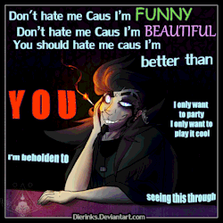 dierinks:  Don’t hate me caus… [DRAW IT AGAIN MEME]by Dierinks   ————————————————————-   “you can’t beat me, just fire away I’ll shrug it off and live to laugh another day”I did the “Draw it again”