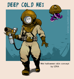 xizrax: so i did a few idea for Overwatch skin concepts, mainly halloween themed, as is the best ime of the year. here one for Mei .AKA Deep Cold Mei - the only thing colder that the depths of the ocean …is her heart. XD 