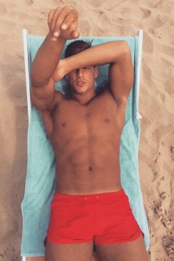 slovak-boys: Slovak swimmer Adam resting on beach