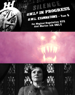effletrinkets:  duality challenge: 3. noise / silence  Fred and George’s exit during the O.W.L.s&ldquo;George, I think we’ve outgrown full-time education… Time to test our talents in the real world, d’you reckon?” 