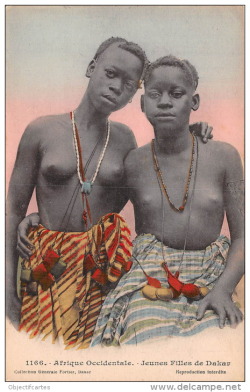   Senegalese women. Via Delcampe.   
