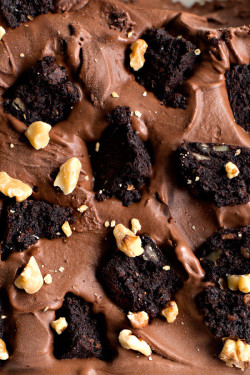 sweetoothgirl:  Chocolate Brownie Ice Cream 