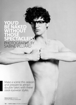 bobskeleton:  themunchkym:  mansexfashion:  Man+Sex=Fashion Enjoy on Facebook  Oh, man. They’re advertising their glasses for men the way anything ever is advertised for women. I’m not sure whether to be aroused, annoyed, or pleased.  sweet lord 