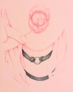 ismaelguerrier: Girl with Cherry  (Color pencil on paper) 