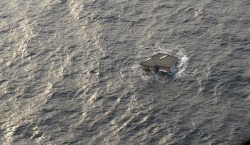 natives:A house swept to sea by the 2011 tsunami that struck northern Japan. Photo: U.S. Navy