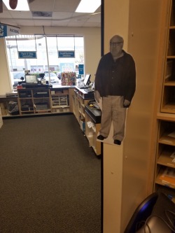 flannelsandjeans:I printed and laminated a mini Danny Devito to watch over me at work This is Supervisor Danny Devito. Reblog to bring good fortune and happiness at work.