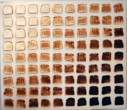 devisamarama:  hussiejuststahp:  vbhsfdjavgd:  Why is this so cool?  ..Are those little staples? WHY WOULD YOU STAPLE BREAD TO THE WALL.  