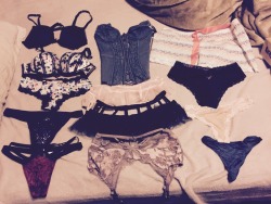 sweet-sadistic-fuck:  Spoiled the goddess today. Took her to Victoria Secret with the intention of buying the white bra. A few hundred dollars later we have this.