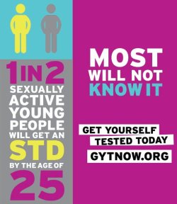 plannedparenthoodla:Fact Friday: 1 in 2 sexually active youth will get an STD by 25. You have the power to protect yourself! It may seem unbelievable, but in fact, 1 in 2 sexually active young people will get an STD by 25.  And there’s only one person