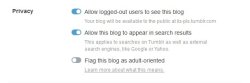 dshouexp:  ecmajor:  glorious-buttwings:  burgerkiss:  icapon:  atthefrozenhorizon:  nsfwneko:  For those that have adult-content blogs, you might want to check if your blog settings is flagged for adult content.  For some reason my adult content blogs