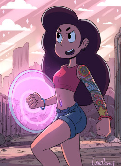 Here’s a recent poll winner from my Patreon - Stevonnie with the tattoos I drew for grown-up Connie! What a badass!