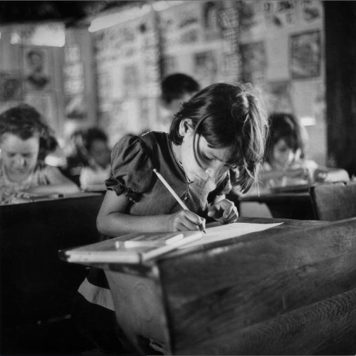 Juana Chambrot in school built by parents, Cayo Carenero, Cuba, 1954.From Eve Arnold/Magnum Photos