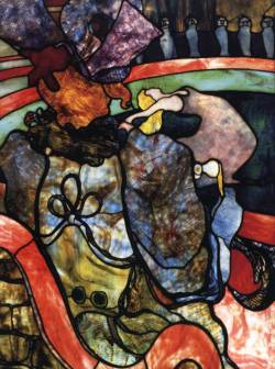 lyghtmylife:  TIFFANY, Louis Comfort [American Art Nouveau Stained Glass Artist, 1848-1933] Au nouveaux cirque, Papa Chrysanthème1894-95Favrile glass, leaded, 120 x 85 cmMusée d’Orsay, Paris In 1894, in cooperation with the eminent Parisian art