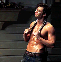 Sebastian Stan ripped and shirtless