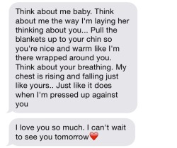 sheismysquishy:  Texts like this make me melt ❤️