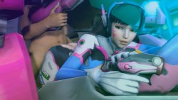fluffy-pokemon:  D.va &amp; Widow gangbang loop. Still kind of a WIP, maybe I’ll fiddle with it more in the future.  Warning it has sound! LQ: Webmshare link 720p: Mega link LQ/HQ: Naughtymachinima link 