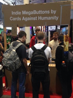 coastrobbo:theoneandonlysputnick:Cards Against Humanity’s booth at Pax was literally made of cardboard. They were also handing out free condoms to promote their new game “Clusterfuck”. Which is a game about having sex with your friends.Cards Against