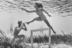  Life Before Photoshop -1950 Bruce Mozert was renowned for being pretty innovative, coming up with underwater tricks to make these scenes seem as real as possible including using baking powder to create the powdery “smoke” coming out of the underwater