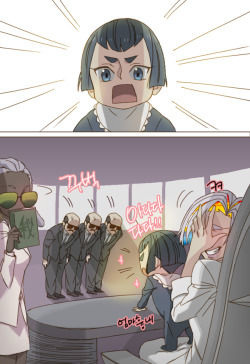 ragyosassistanthououmaruarchive:  This is how work was after Satsuki-sama was born.  Baby Satsuki - cosom 