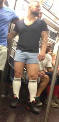 menloveshortshorts:  Subway Short Shorts Guy 