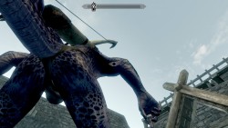 Fooling about with the camera on Skyrim, it looks like the Dragonborn has a constant wedgie in that first pic.