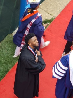 preach:  preach: Photos of Chadwick Boseman still enjoying Wakanda Forever… Reblog for good luck Correction. Dr. Chadwick Boseman. 🙌🏿Boseman, who is originally from South Carolina, went to Howard before attending the British American Dramatic