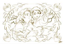 stephescamora:  Happy Birthday Bilbo &amp; Frodo Baggins🎂🍃Not able to finish it at this time but here’s a sketch for Hobbit Day 2017! Also WIP of the lineart for this sketch and my Hobbit Day art from 2015/2016🌱 Middle Earth will always hold