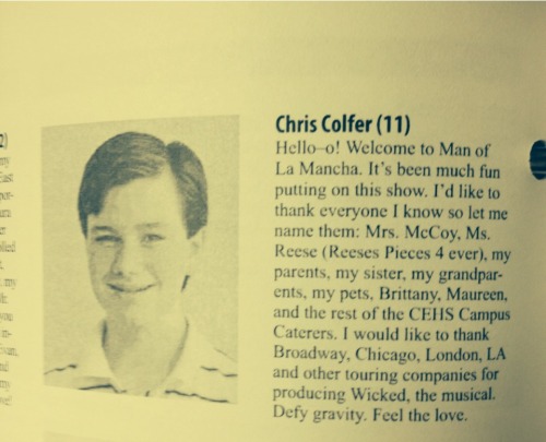 Chris Colfer Appreciation Thread!--part 8 - Page 29 Tumblr_n12r9oIYOu1qc0ad2o3_500