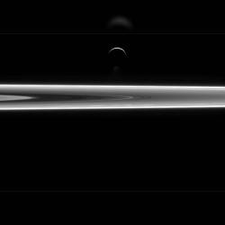 Enceladus: Ringside Water World #nasa #apod #ssi #jpl #esa #enceladus #ice #moon #satellite #saturn #rings #planet #globalocean #liquidwater #polar #geysers #cassini #flyby #solarsystem #space #science #astronomy