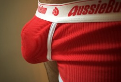 seattlepopulace:  Trying on new Aussiebum underwear.