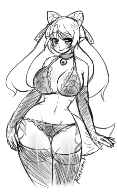 pastelletta:  Commish: Fawn by Pastelletta  Lingerie sketch special commish for steeltyphoon on dA!