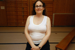 lustfulsabine:  In the gym, wearing a tight sheer white top  so sexy tits &hellip;.&lt;3 &lt;3 &lt;3 